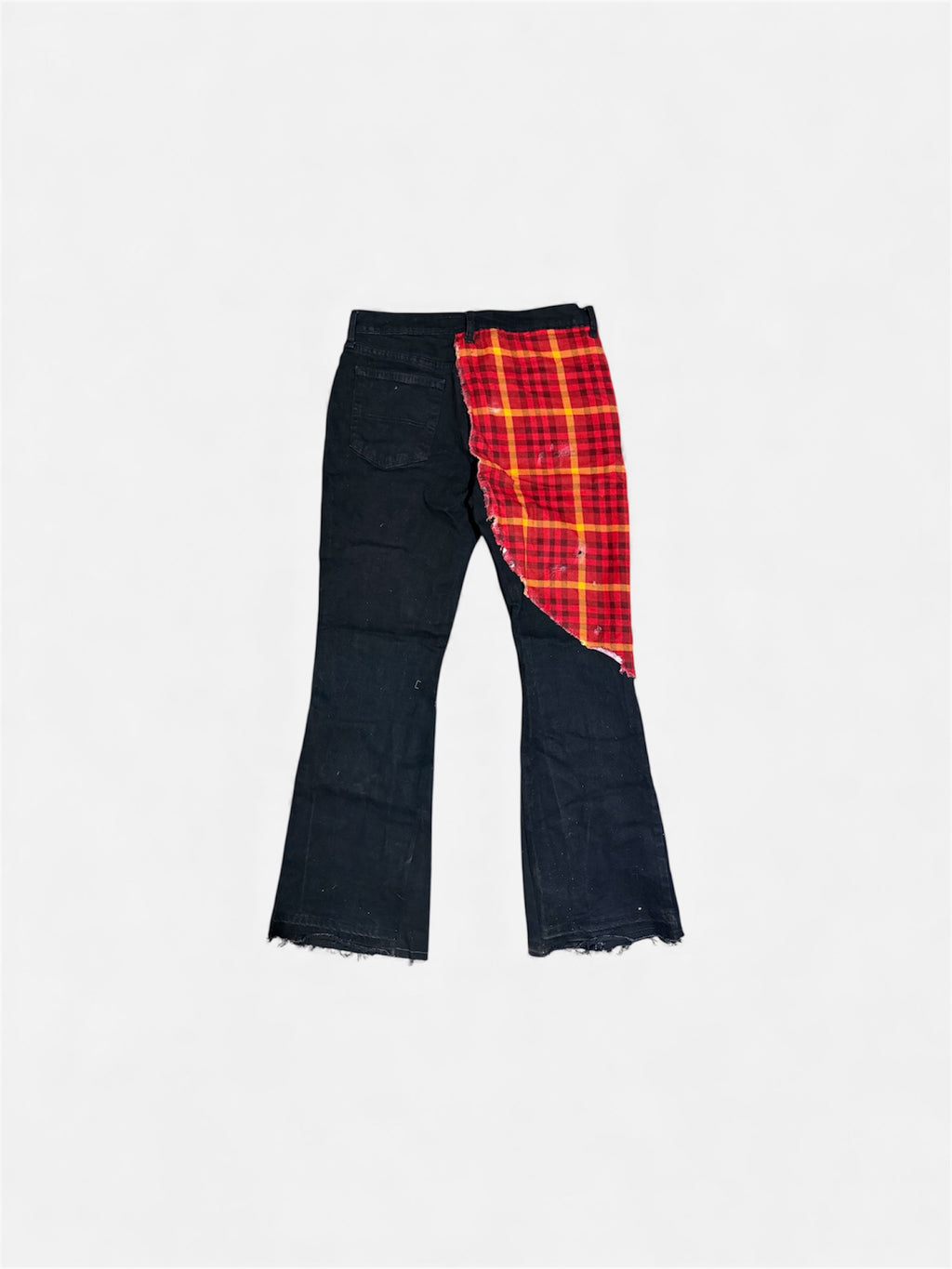 Tartan Flared Denim